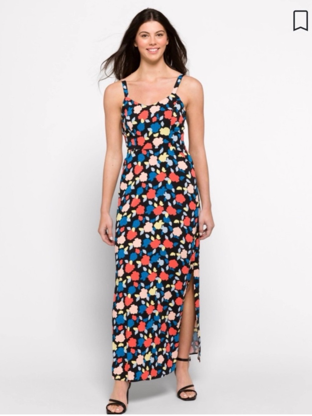 41 Hawthorn Beatriz Floral Maxi Dress with Side Slit, XXL Stitchfix